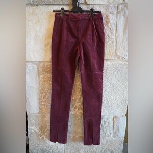 Ramy Brook  Velvet Pants Burgundy Size 2